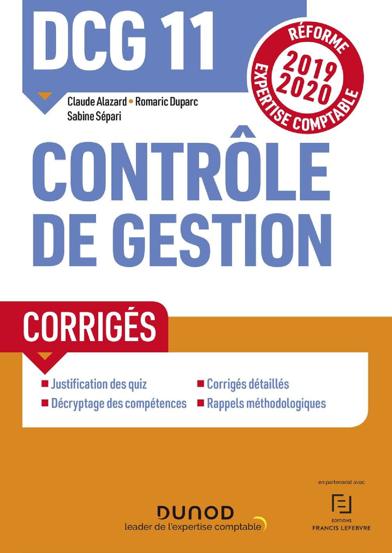 DCG 11 – Contrôle de gestion – E-book PDF